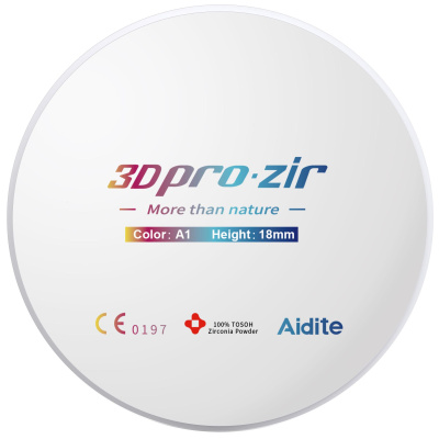 Aidite 3D Pro Multilayer - циркониевый диск многослойный, цвета VITA A-D, диаметр 98 мм, 18 мм, C2