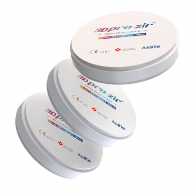 Aidite 3D Pro Multilayer - циркониевый диск многослойный, цвета VITA A-D, диаметр 98 мм, 18 мм, C2